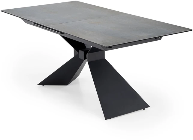 Blue LUCIANO extension table, mėlynas marble / juodas