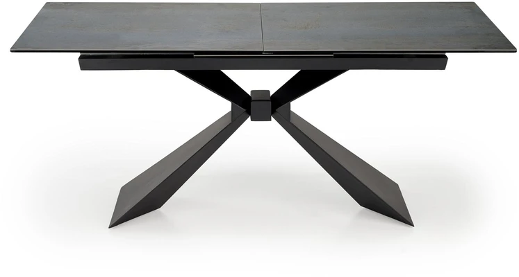 Blue LUCIANO extension table, mėlynas marble / juodas