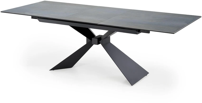 Blue LUCIANO extension table, mėlynas marble / juodas