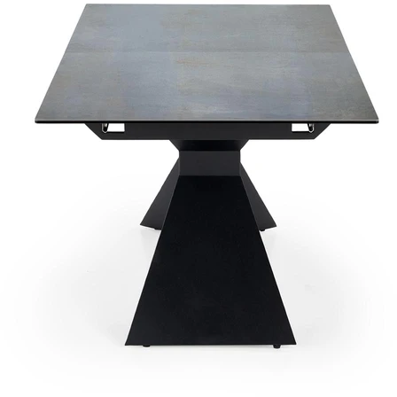 Blue LUCIANO extension table, mėlynas marble / juodas
