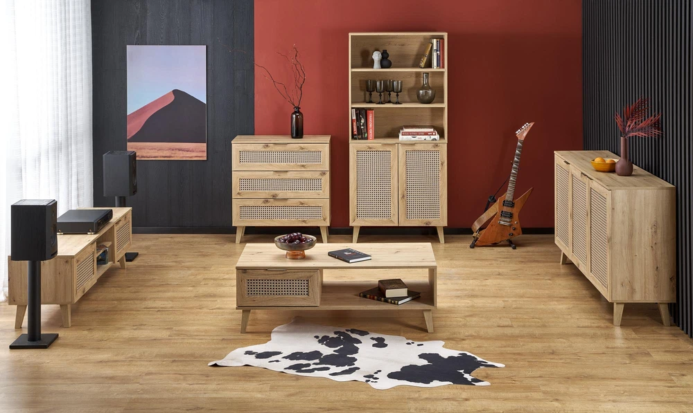 BORNEO LOZ-160 lova, ąžuolo artisan / juoda