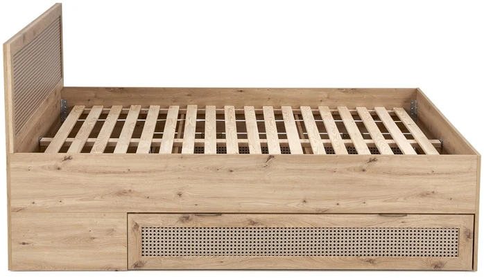 BORNEO LOZ-160 lova, ąžuolo artisan / juoda