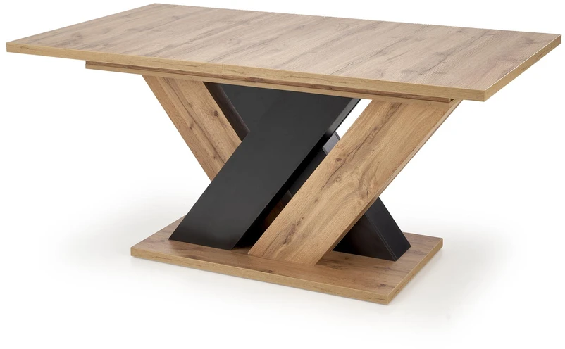 BRANDON extension table, wotan oak / juodas