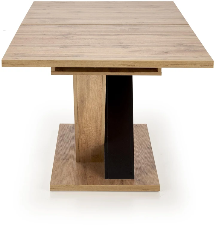 BRANDON extension table, wotan oak / juodas