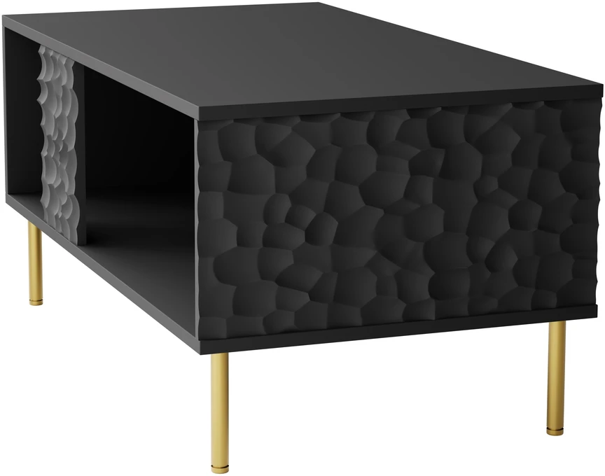 BULLET LAW-1 coffee table, juodas / auksinis