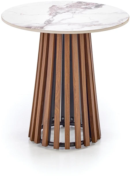 CARINA_S c.table beige marble / walnut