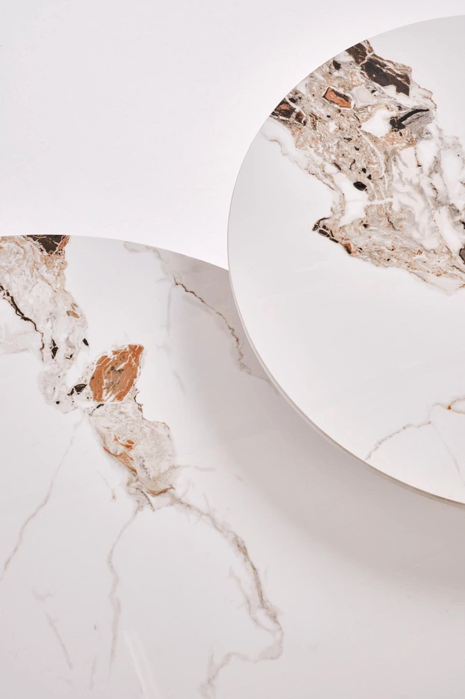 CARINA_S c.table beige marble / walnut