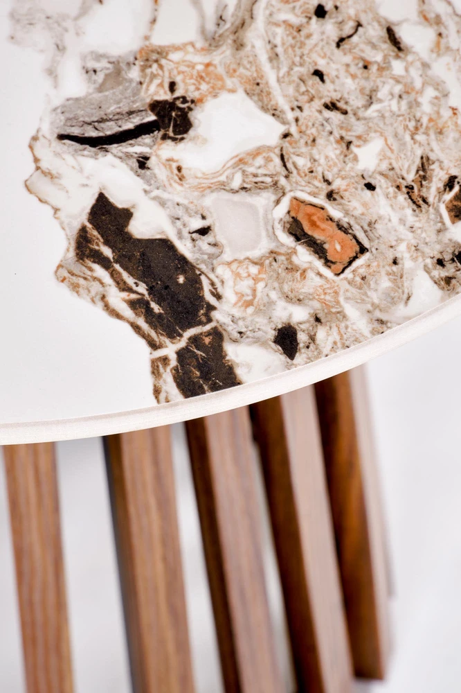 CARINA_S c.table beige marble / walnut
