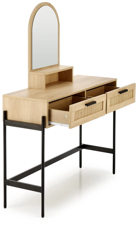 CARMEN console table, natural / juodas