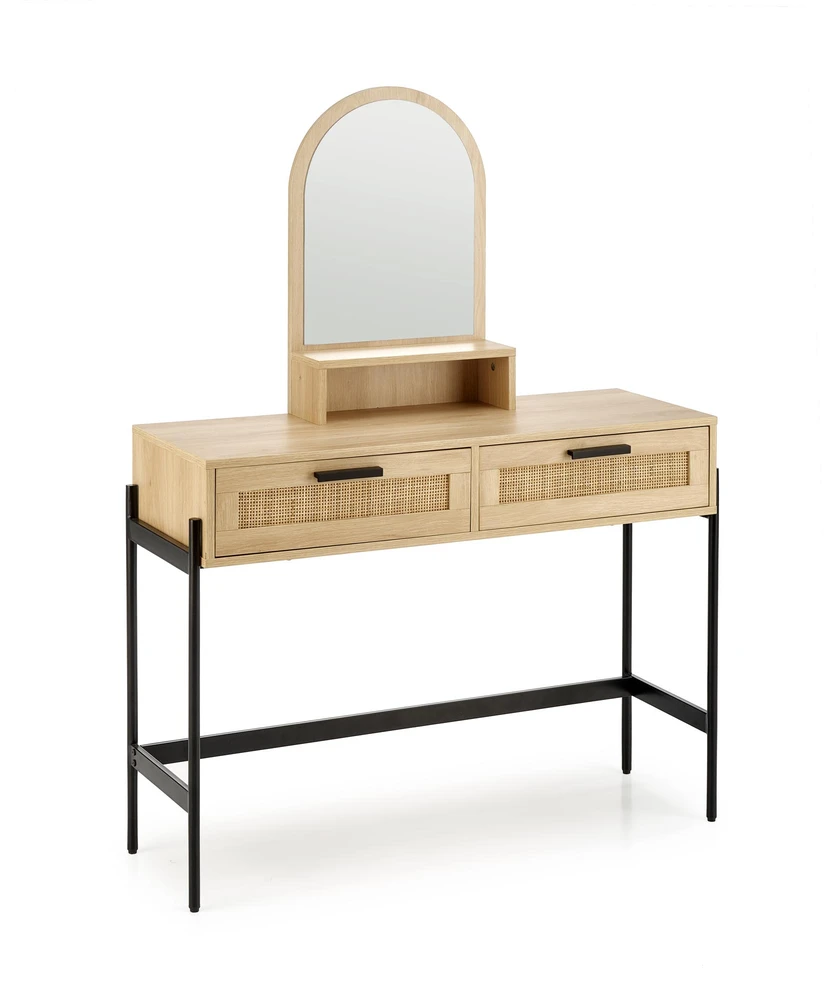 CARMEN console table, natural / juodas