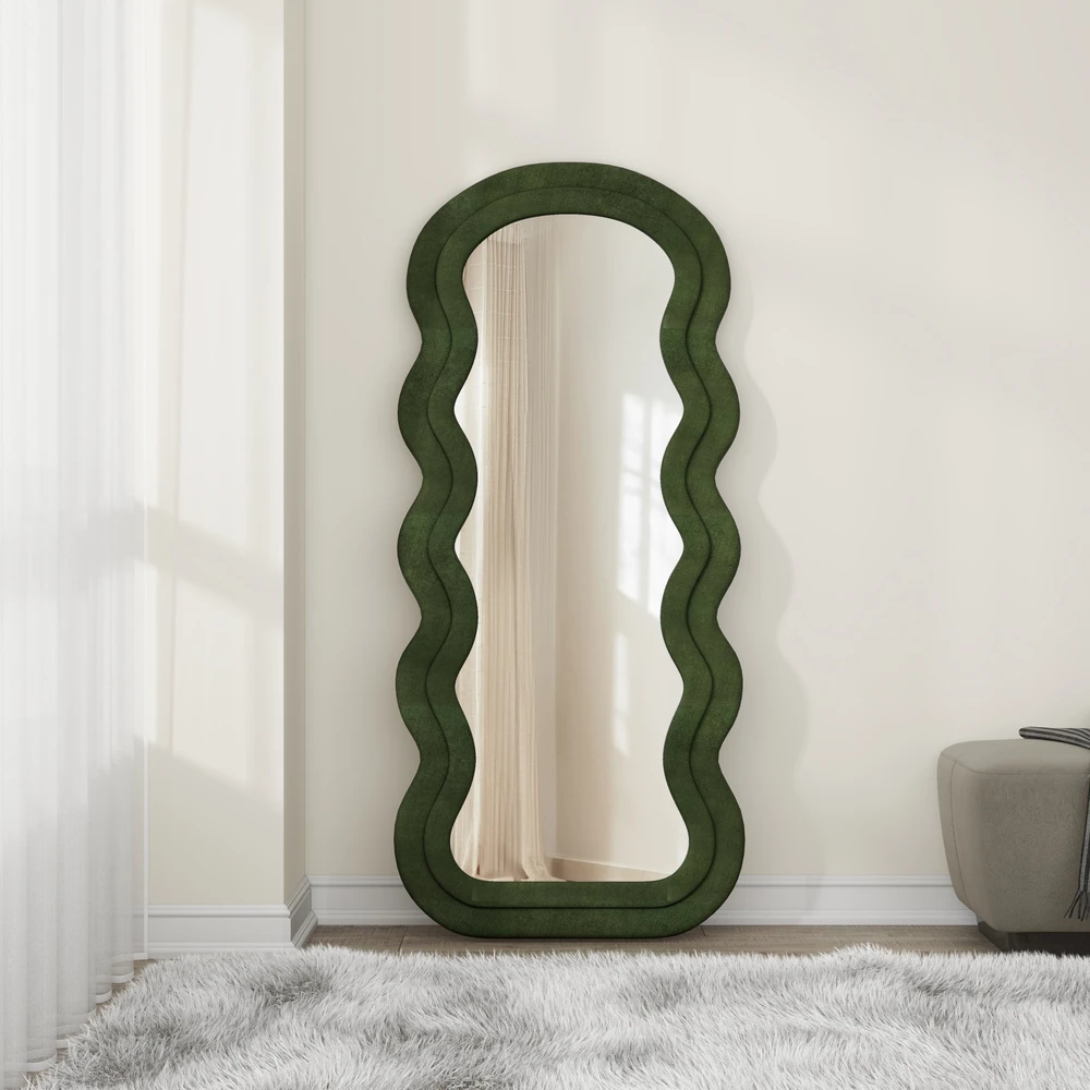 CONFETTO standing mirror or wall mirror, olive