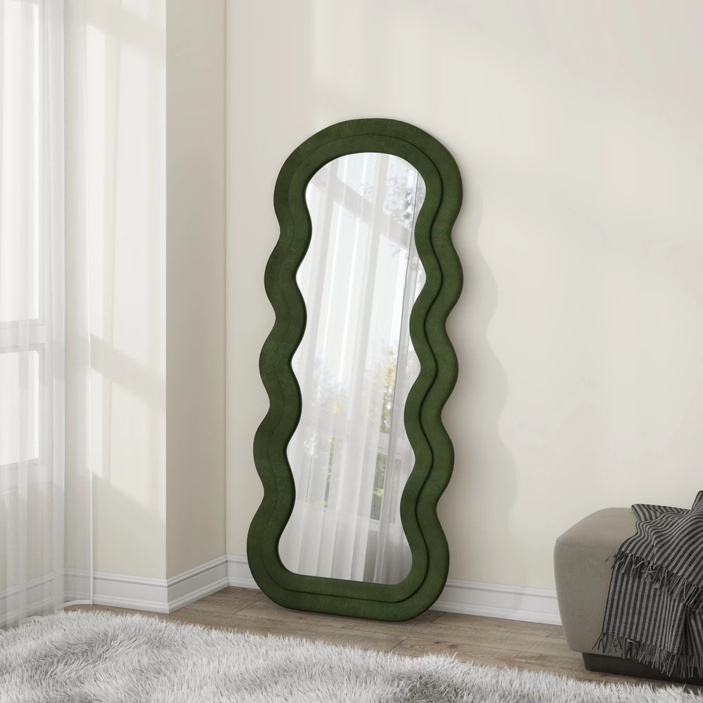 CONFETTO standing mirror or wall mirror, olive
