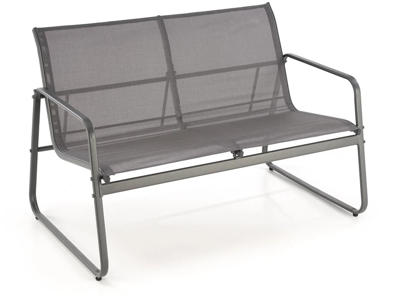 CONOR garden set (sofa + 2 chairs + coffee table), dark pilkas / light pilkas