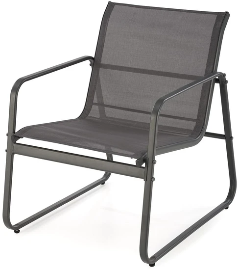 CONOR garden set (sofa + 2 chairs + coffee table), dark pilkas / light pilkas