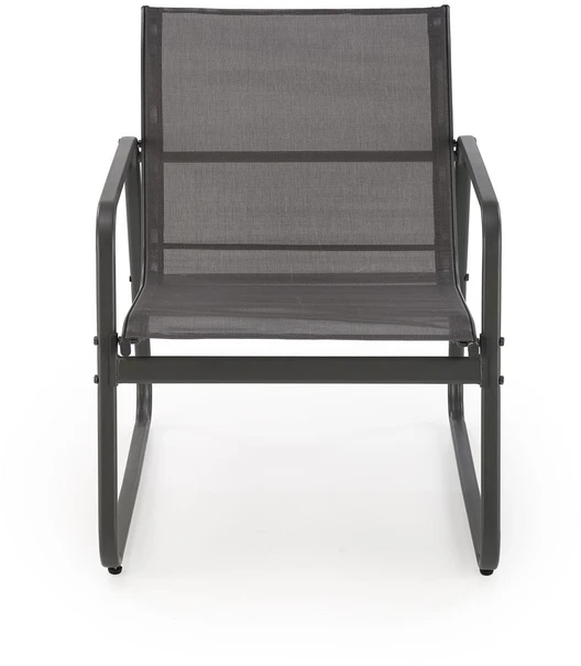 CONOR garden set (sofa + 2 chairs + coffee table), dark pilkas / light pilkas
