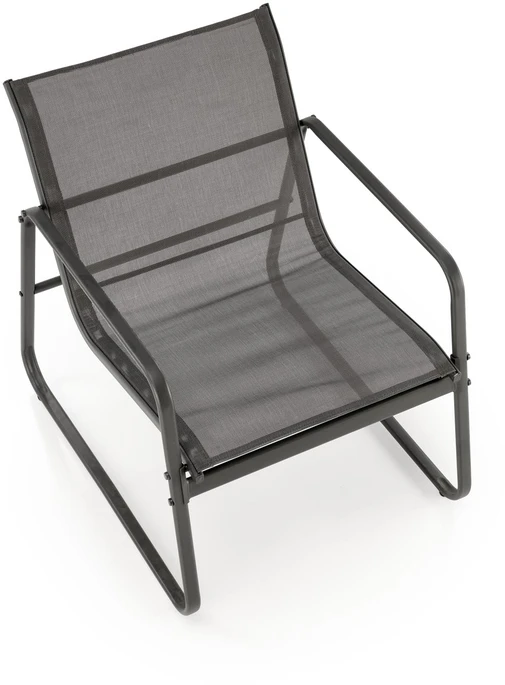 CONOR garden set (sofa + 2 chairs + coffee table), dark pilkas / light pilkas