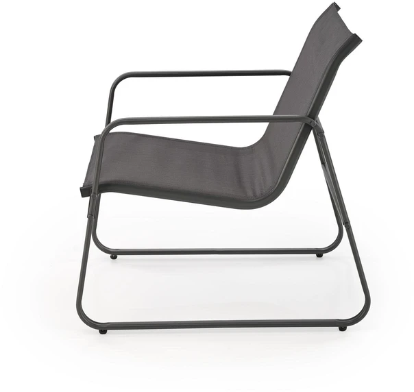 CONOR garden set (sofa + 2 chairs + coffee table), dark pilkas / light pilkas