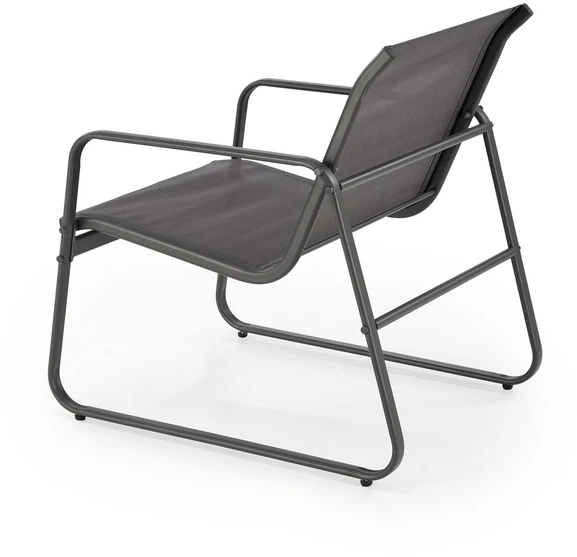 CONOR garden set (sofa + 2 chairs + coffee table), dark pilkas / light pilkas