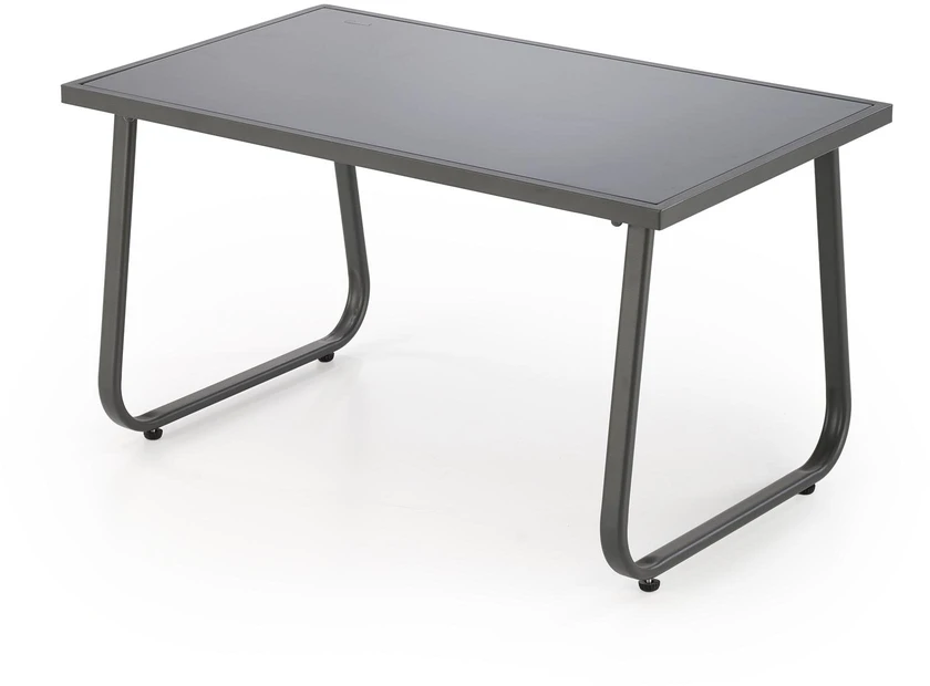 CONOR garden set (sofa + 2 chairs + coffee table), dark pilkas / light pilkas