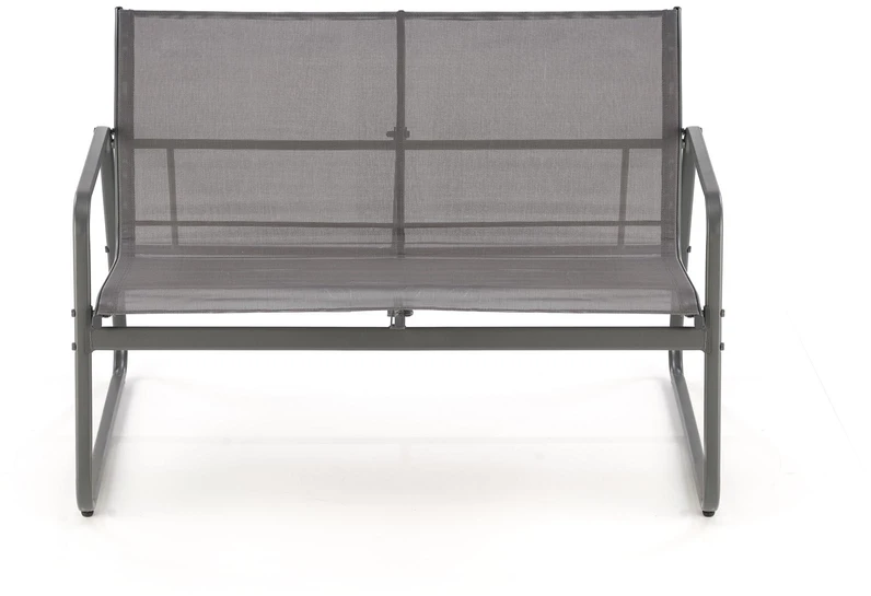 CONOR garden set (sofa + 2 chairs + coffee table), dark pilkas / light pilkas