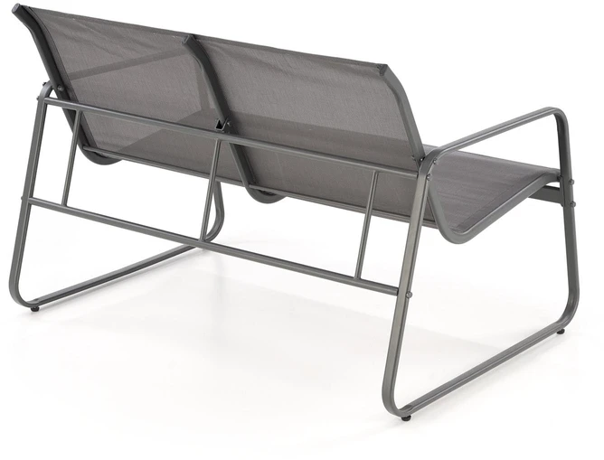 CONOR garden set (sofa + 2 chairs + coffee table), dark pilkas / light pilkas