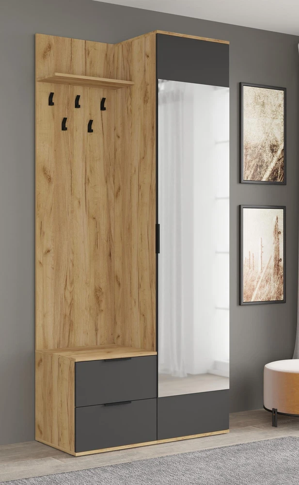 CORAL hall system auksinis oak / antracite