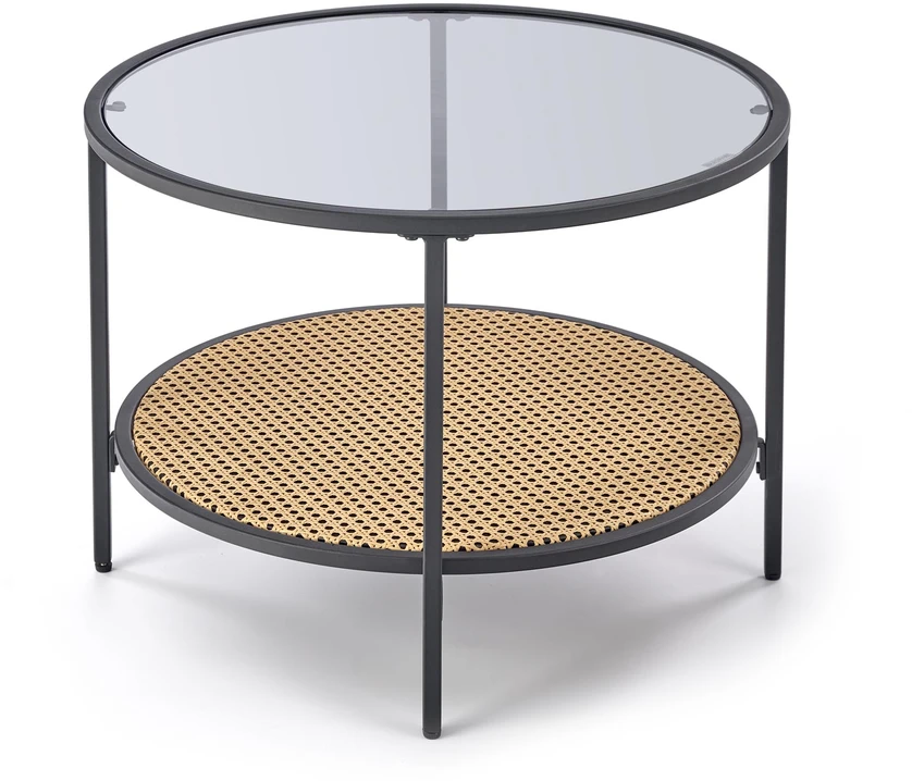 DAKOTA coffee table, smoked / natural