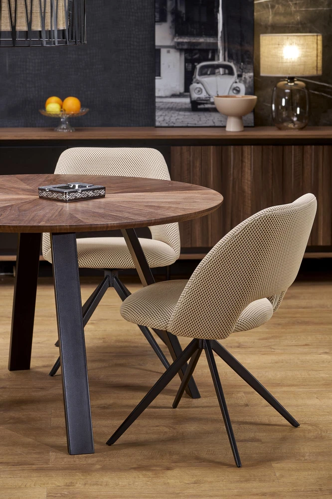 DANILO table walnut/juodas