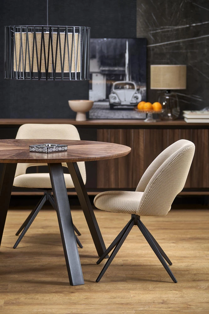 DANILO table walnut/juodas