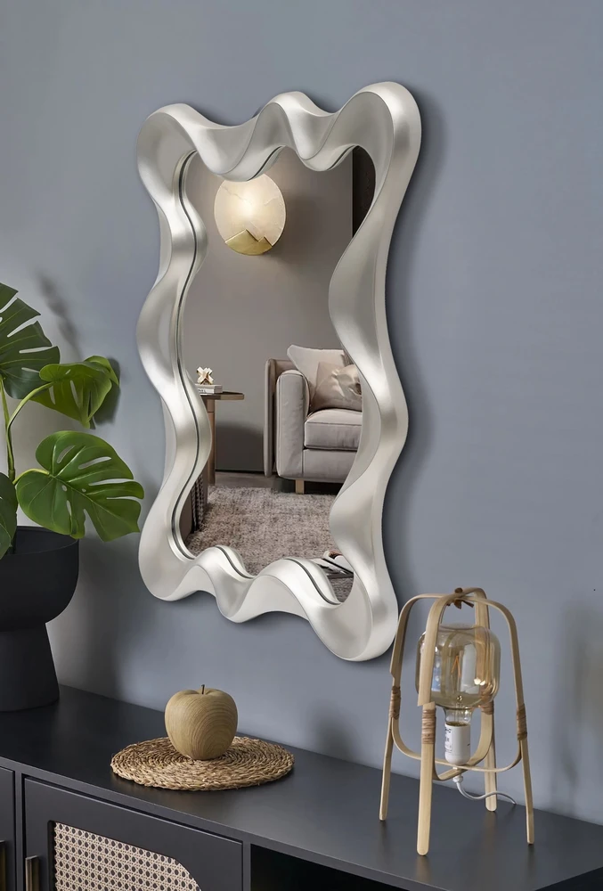 DECO sieninis veidrodis, antikvarinis sidabras