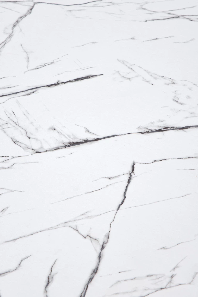 DENVER table, color: top - baltas marble, legs - baltas