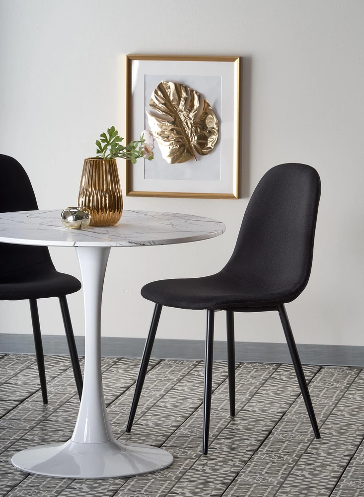DENVER table, color: top - baltas marble, legs - baltas