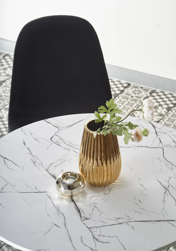 DENVER table, color: top - baltas marble, legs - baltas
