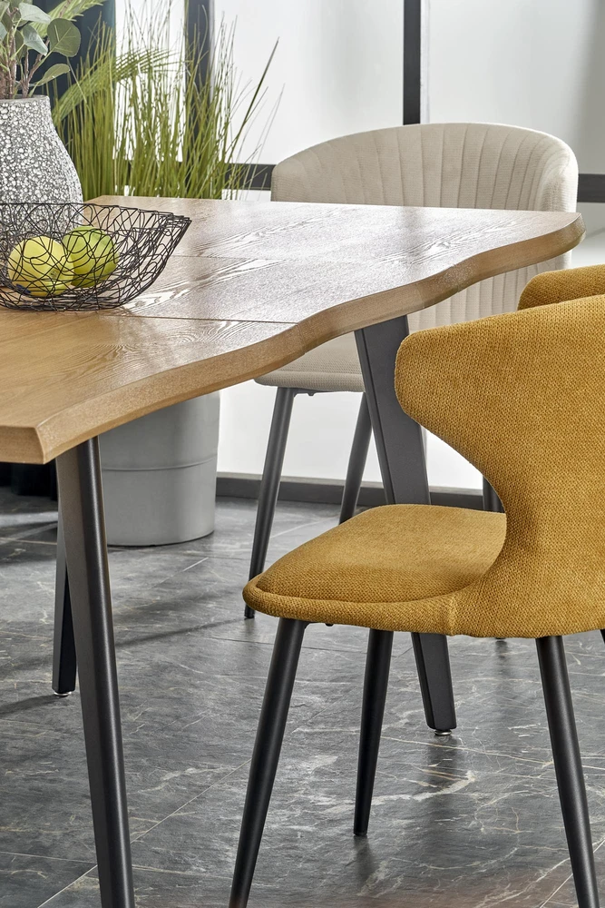 DICKSON 2 extension table 150-210, natural / juodas