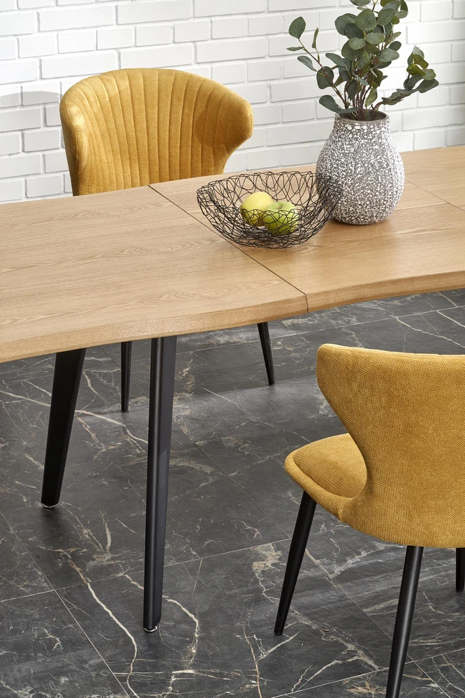 DICKSON 2 extension table 150-210, natural / juodas