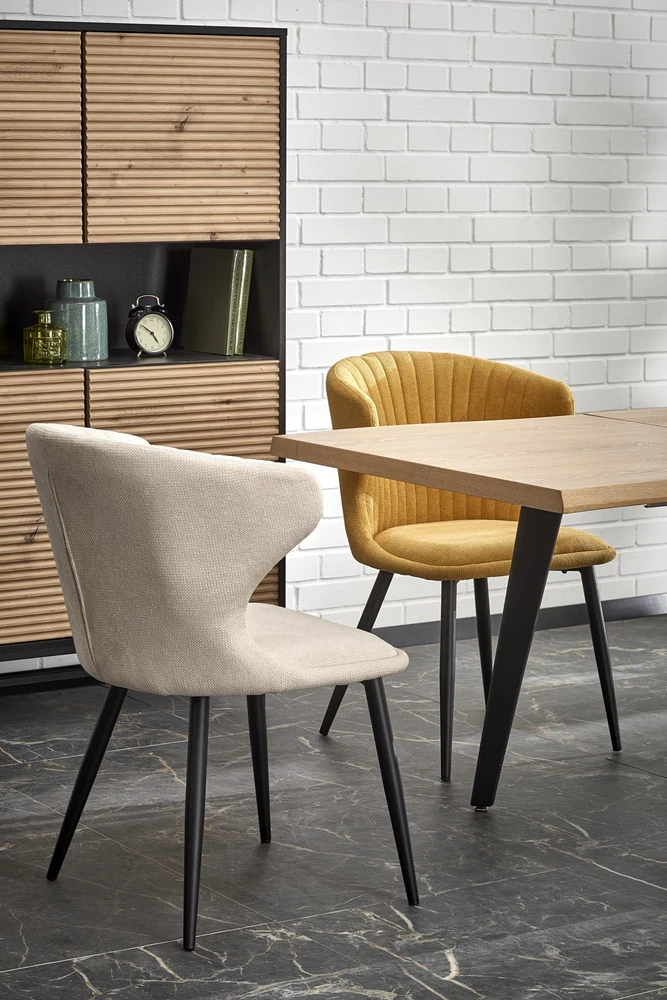 DICKSON 2 extension table 150-210, natural / juodas
