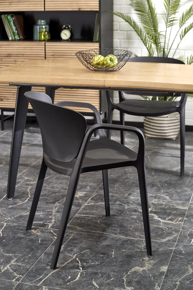 DICKSON 2 extension table 150-210, natural / juodas