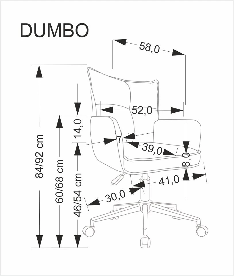 DUMBO office chair light pilkas
