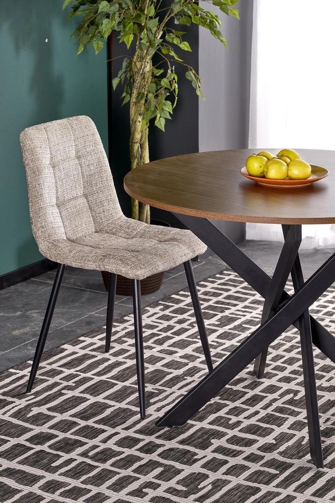EDGAR table, top - walnut, legs - juodas