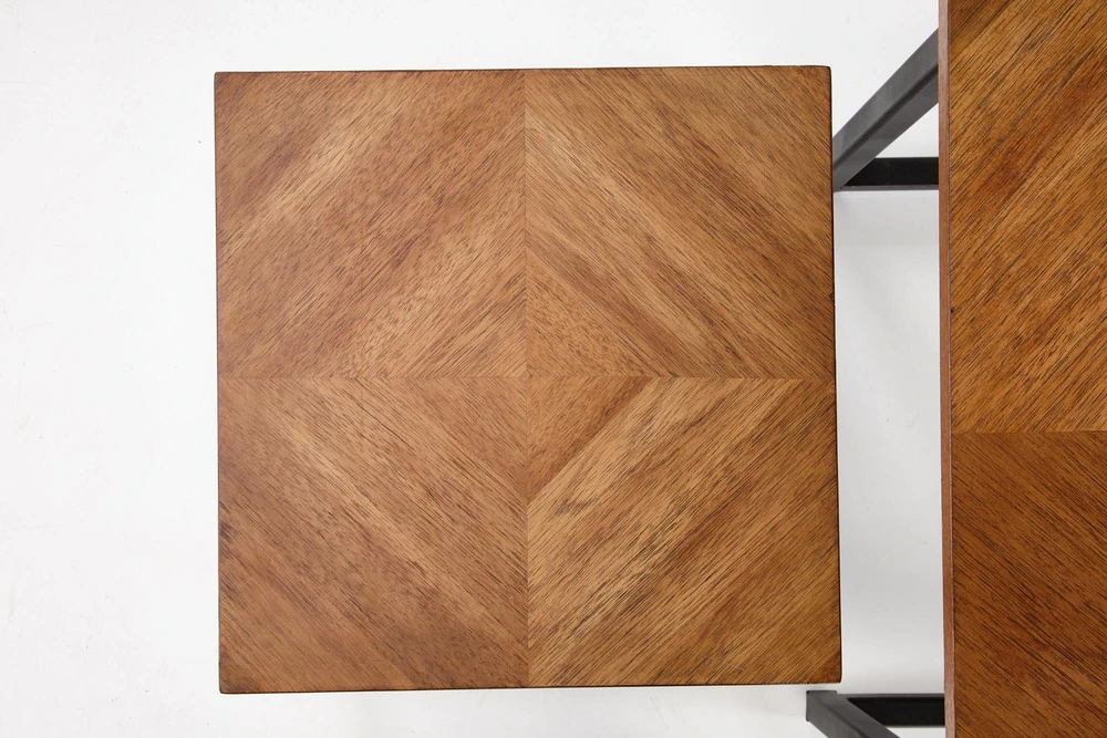 ELZA set of 2 coffee tables, walnut/juodas
