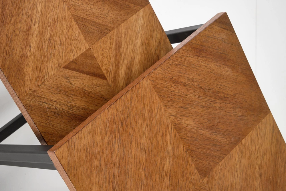 ELZA set of 2 coffee tables, walnut/juodas