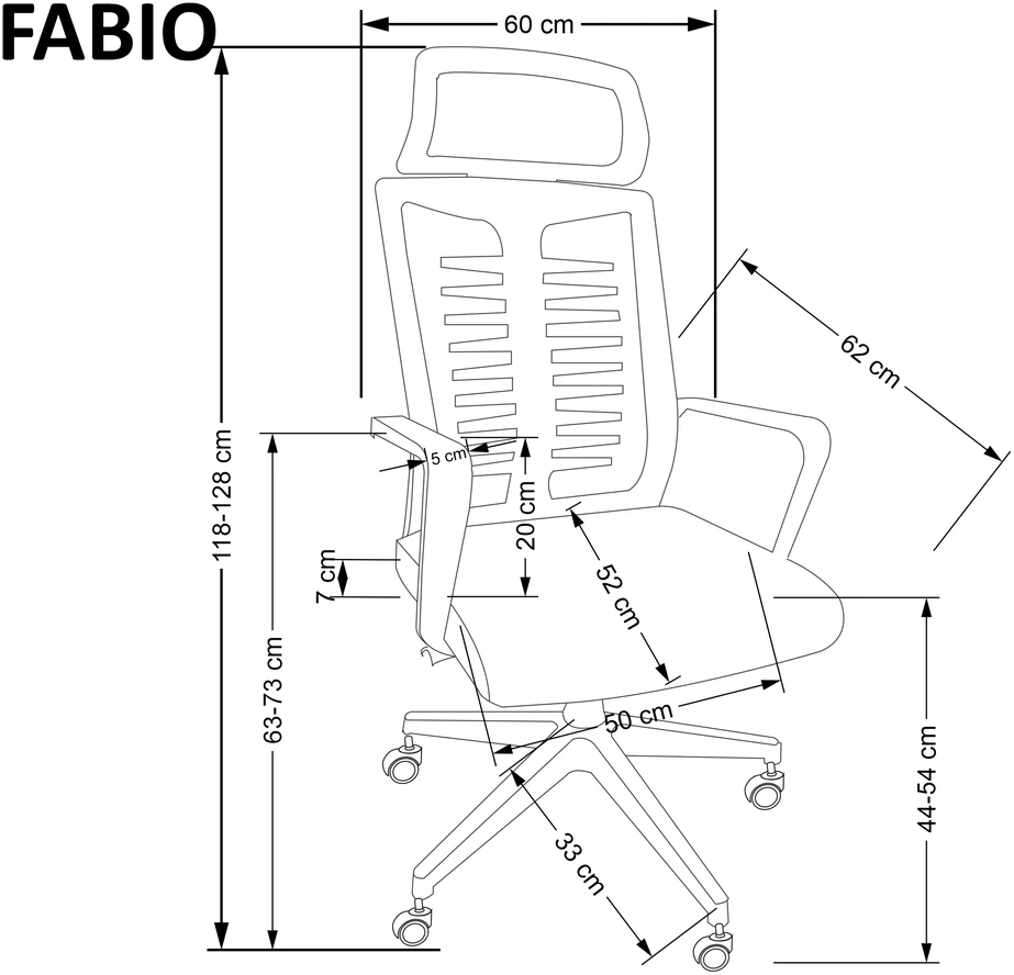 FABIO chair, juodas