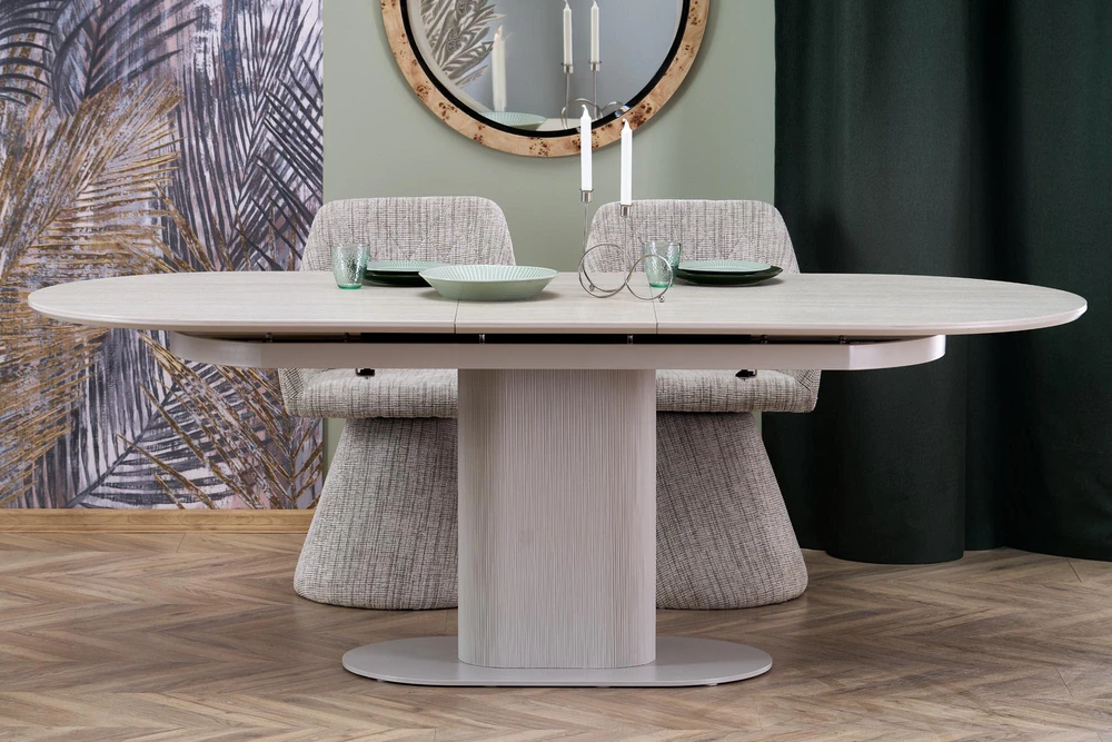 FALONE extension table, color: travertine / cashmere