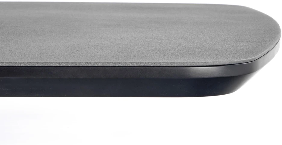FANGOR extension table, color: top - dark pilkas, legs - juodas