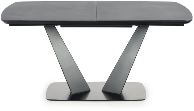 FANGOR extension table, color: top - dark pilkas, legs - juodas