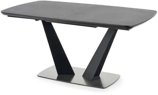 FANGOR extension table, color: top - dark pilkas, legs - juodas