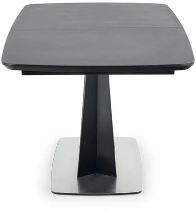FANGOR extension table, color: top - dark pilkas, legs - juodas