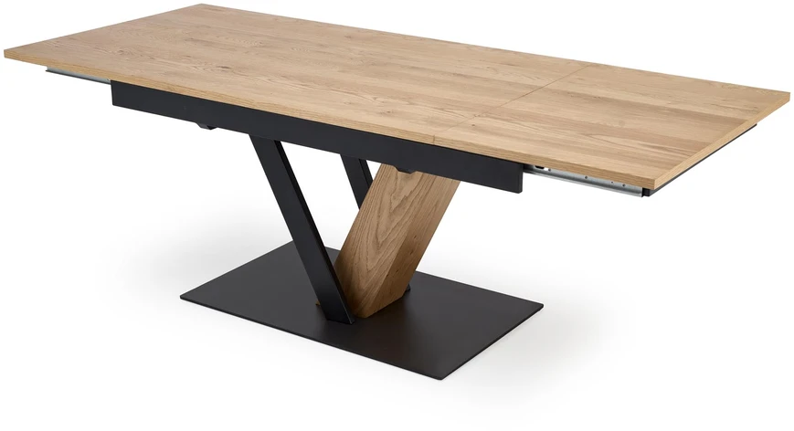 FANIS extension table, natural / juodas