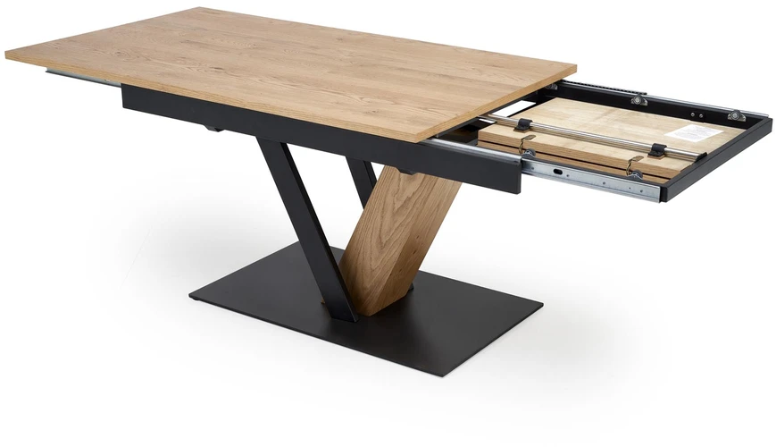 FANIS extension table, natural / juodas