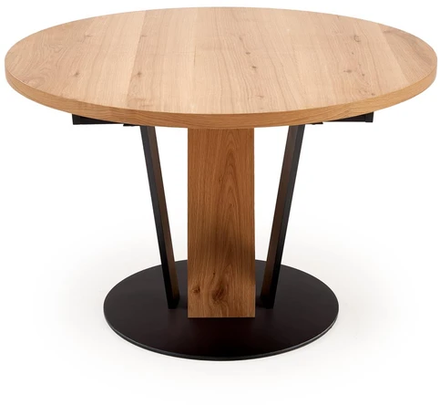 FANIS round extension table, natural / juodas